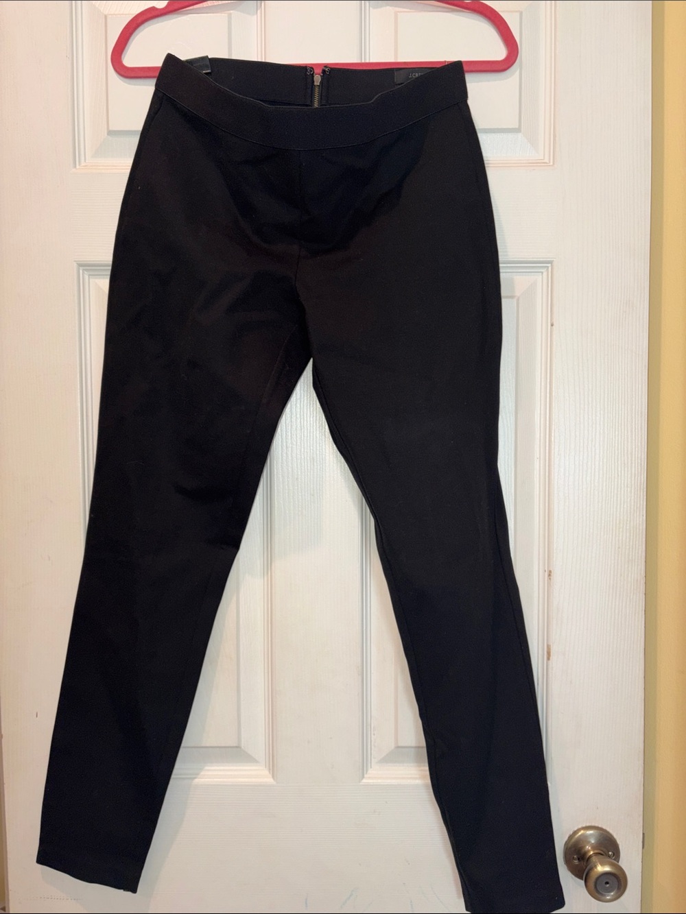 J Crew Classic Black Women's Ponte Ankle Pants, pixie, Size 8
